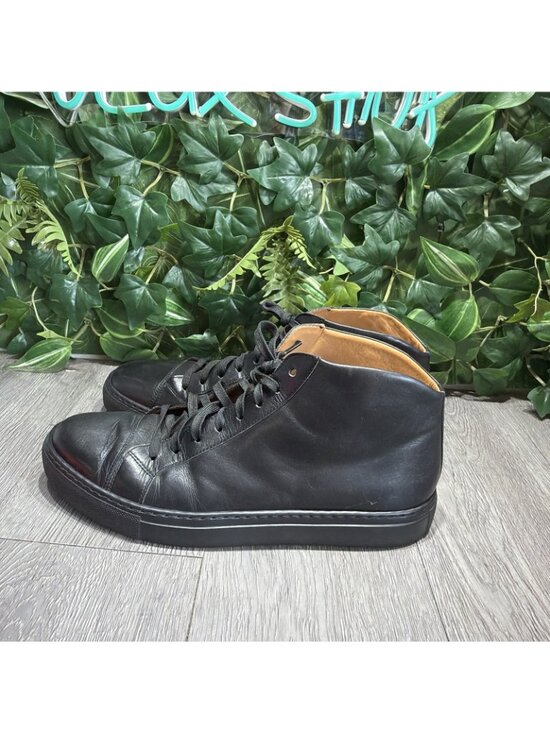 Magnanni Mid Top MACK  Black Leather Sneakers 19389 Men\'s Size 9.5 M main image 5